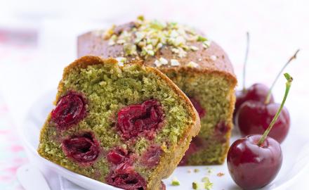 Moelleux cerises et thé matcha