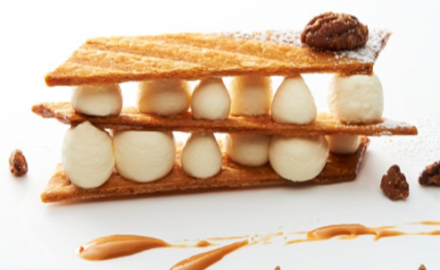 Mille-feuilles soyeux à la confiture de lait