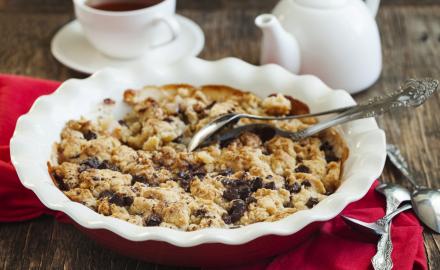 Crumble aux poires et chocolat