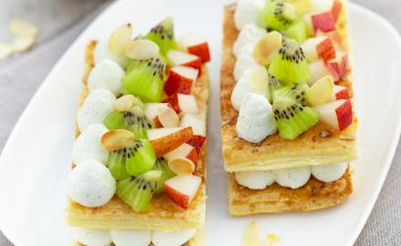 Mille-feuilles poires kiwi