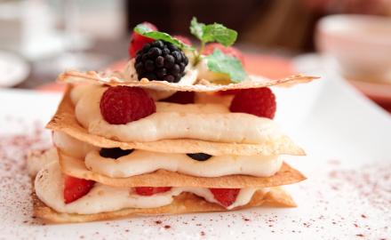 Mille-feuilles chantilly framboises