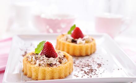 Mini tartelettes chantilly et framboises