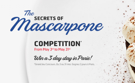 Grand jeu concours Facebook "The Secrets of Mascarpone"