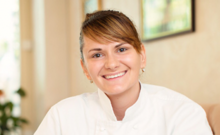 Portrait of the pastry Chef Ana Consulea