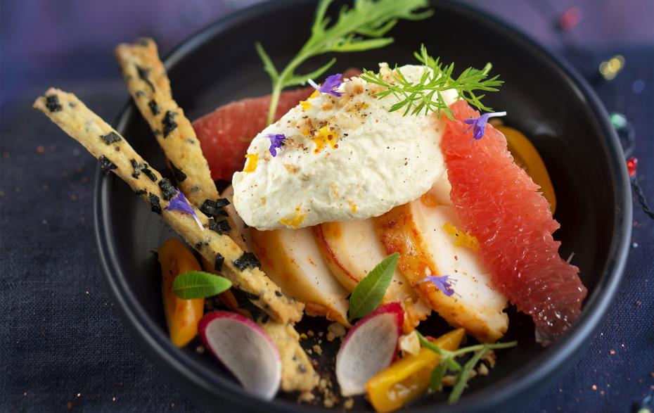 Langouste cr me orange noisette et sabl s noirs Langouste cr me orange noisette et sabl s noirs
